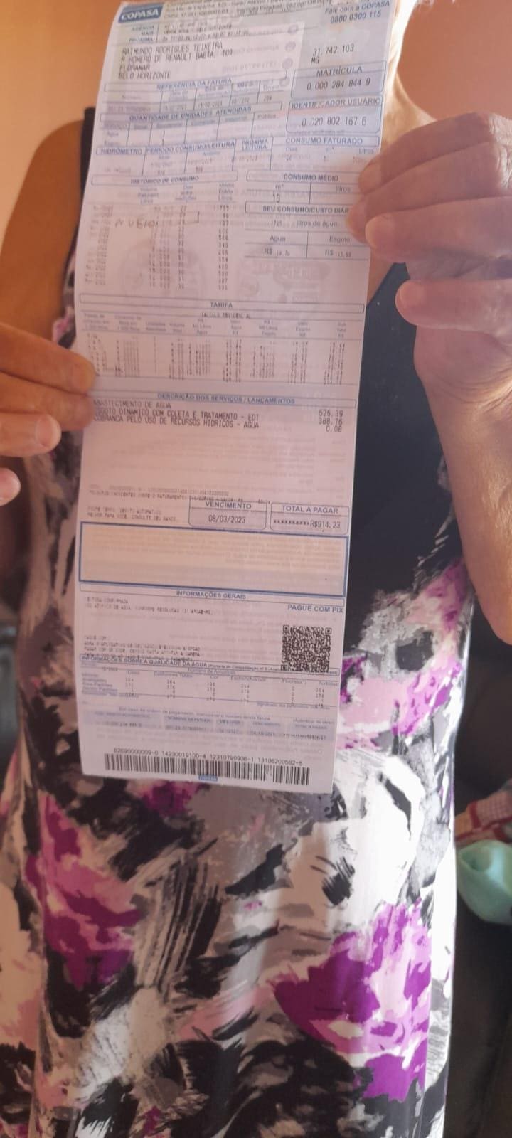 Conta de água