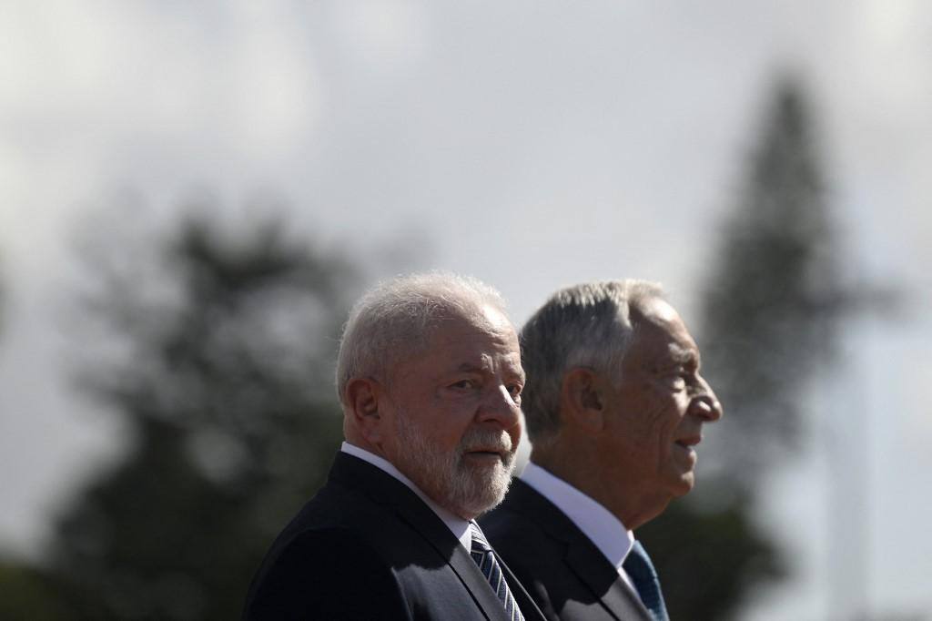 Lula e Marcelo Rebelo, em Lisboa