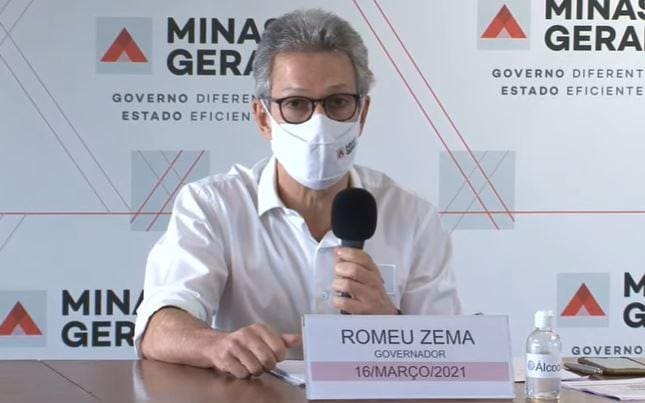 Zema confirma onda roxa em Minas Gerais por 15 dias após alta de casos de Covid