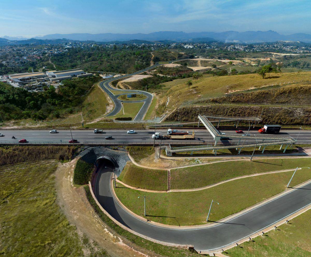 Vista aérea do Parque Industrial Logístico Joseph Bacha, em Betim