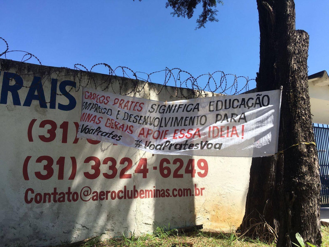 Manifestação contra o fechamento do aeroporto Carlos Prates