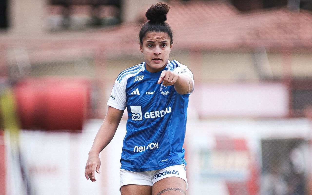 Isabela fez o gol de empate do Cruzeiro e cobrou Corinthians. (Foto: Gustavo Martins/ Cruzeiro)