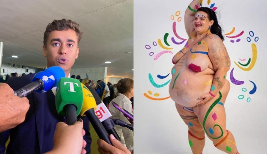 Na imagem, o deputado federal Nikolas Ferreira e a influenciadora Thais Carla