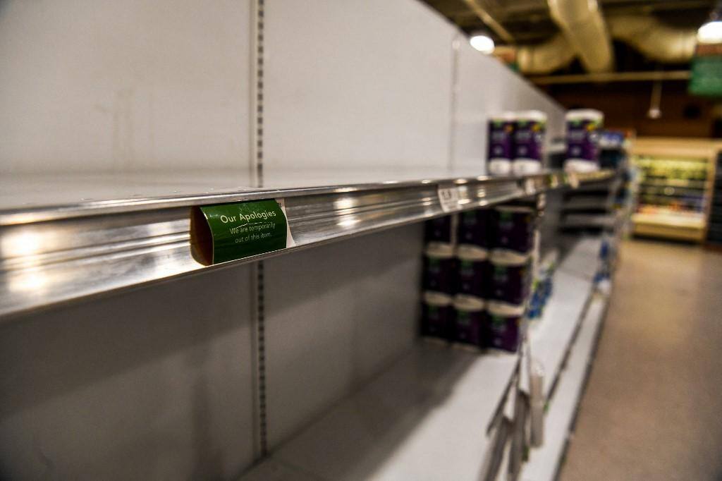 Prateleiras dos supermercados dos EUA estão vazias