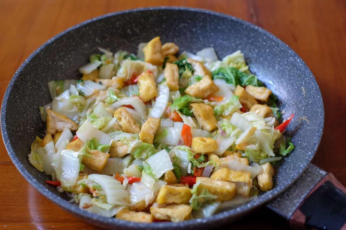Refogado de acelga com tofu