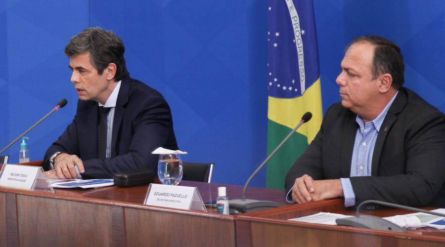 Nelson Teich e general Eduardo Pazuello