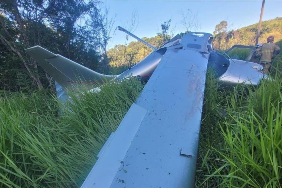 Aeronave de pequeno porte caiu após pane elétrica