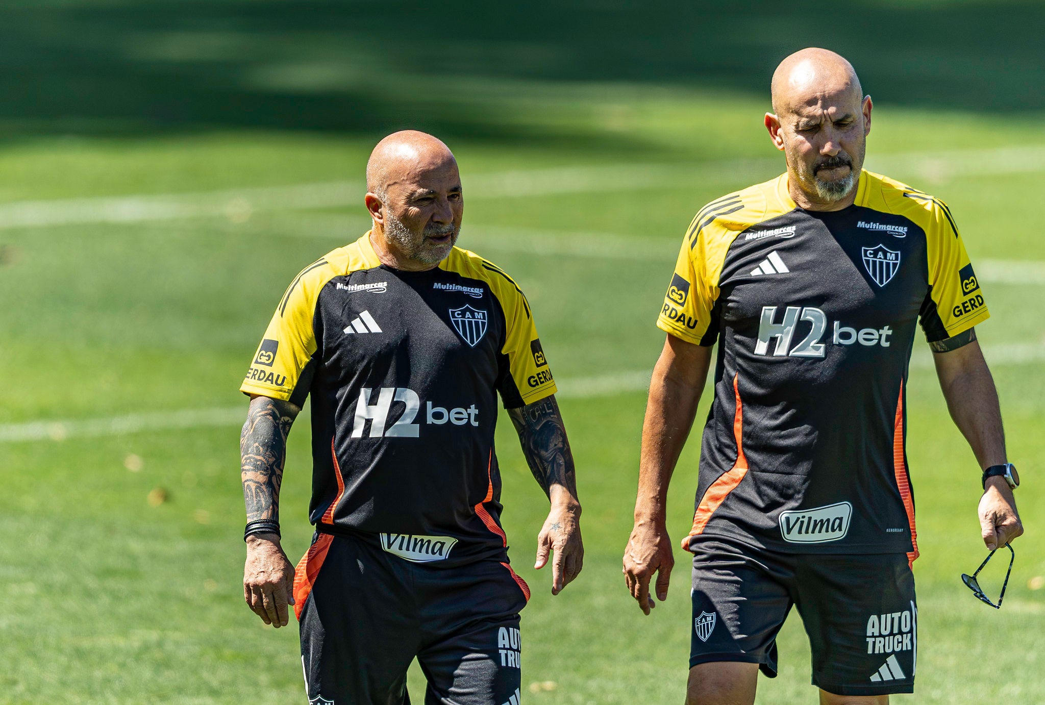 Sampaoli comandou seu primeiro treino no retorno ao Atlético