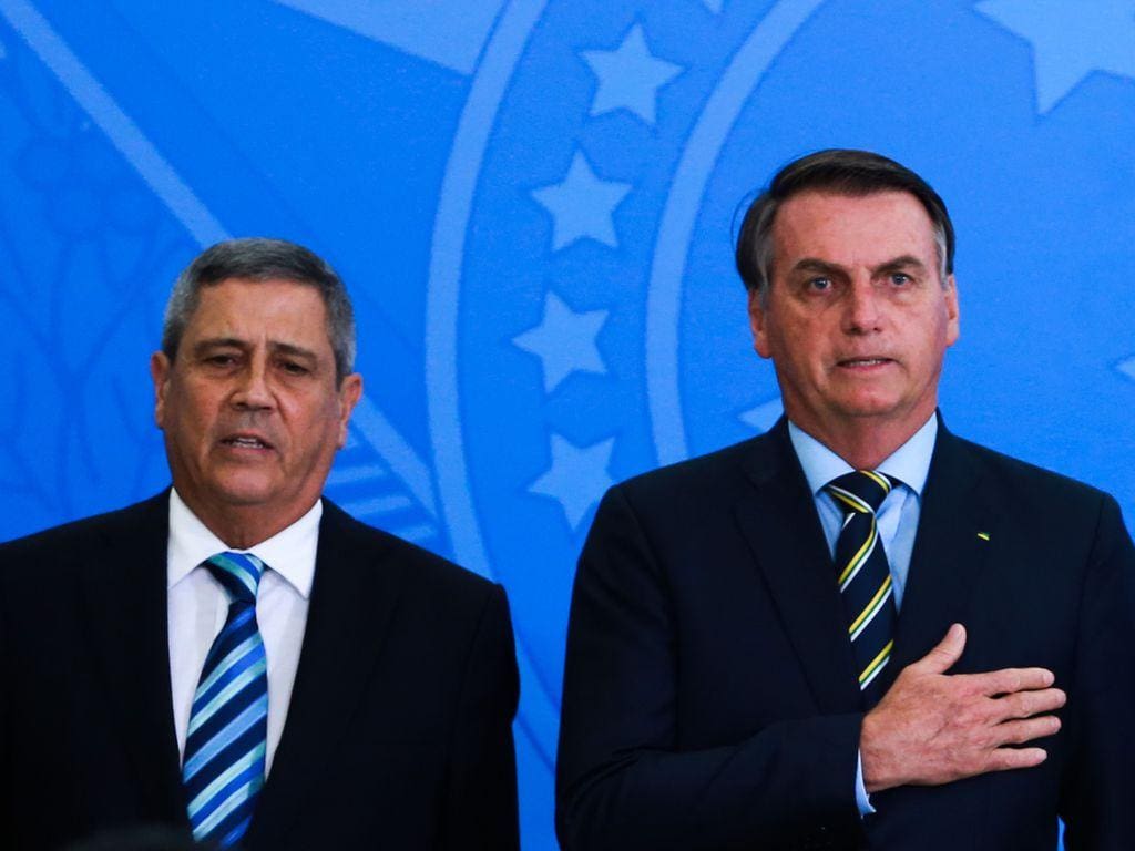 Jair Bolsonaro confirmou que Braga Netto será anunciado como vice em sua chapa