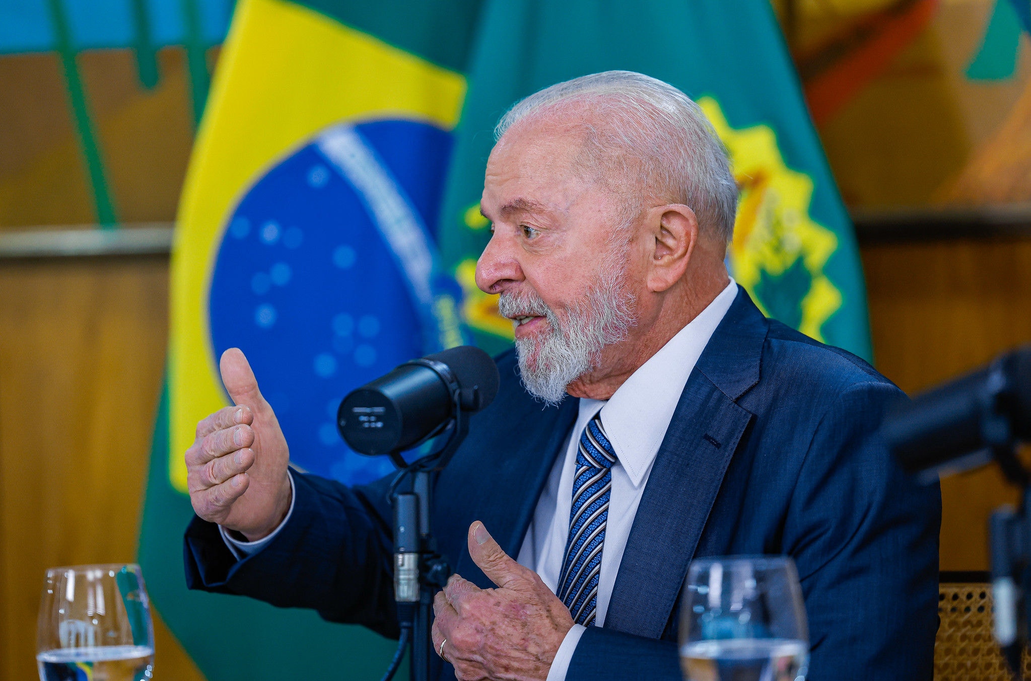Presidente Lula em entrevista ao portal UOL no Palácio do Planalto