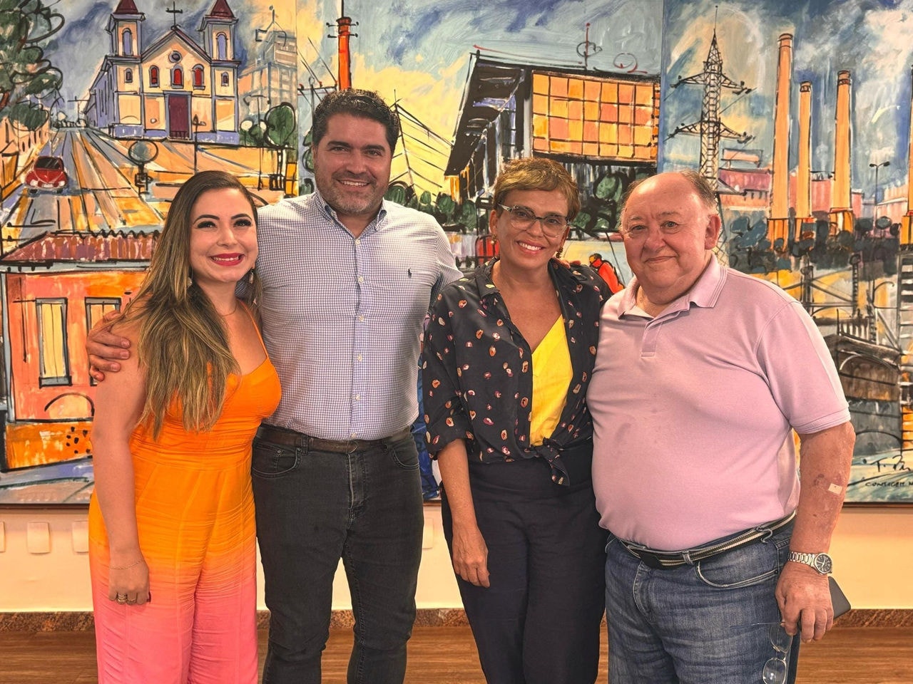 Viviane França, Newton Cardoso Jr, Marília Campos e Teteco reunidos para debater aliança em Contagem