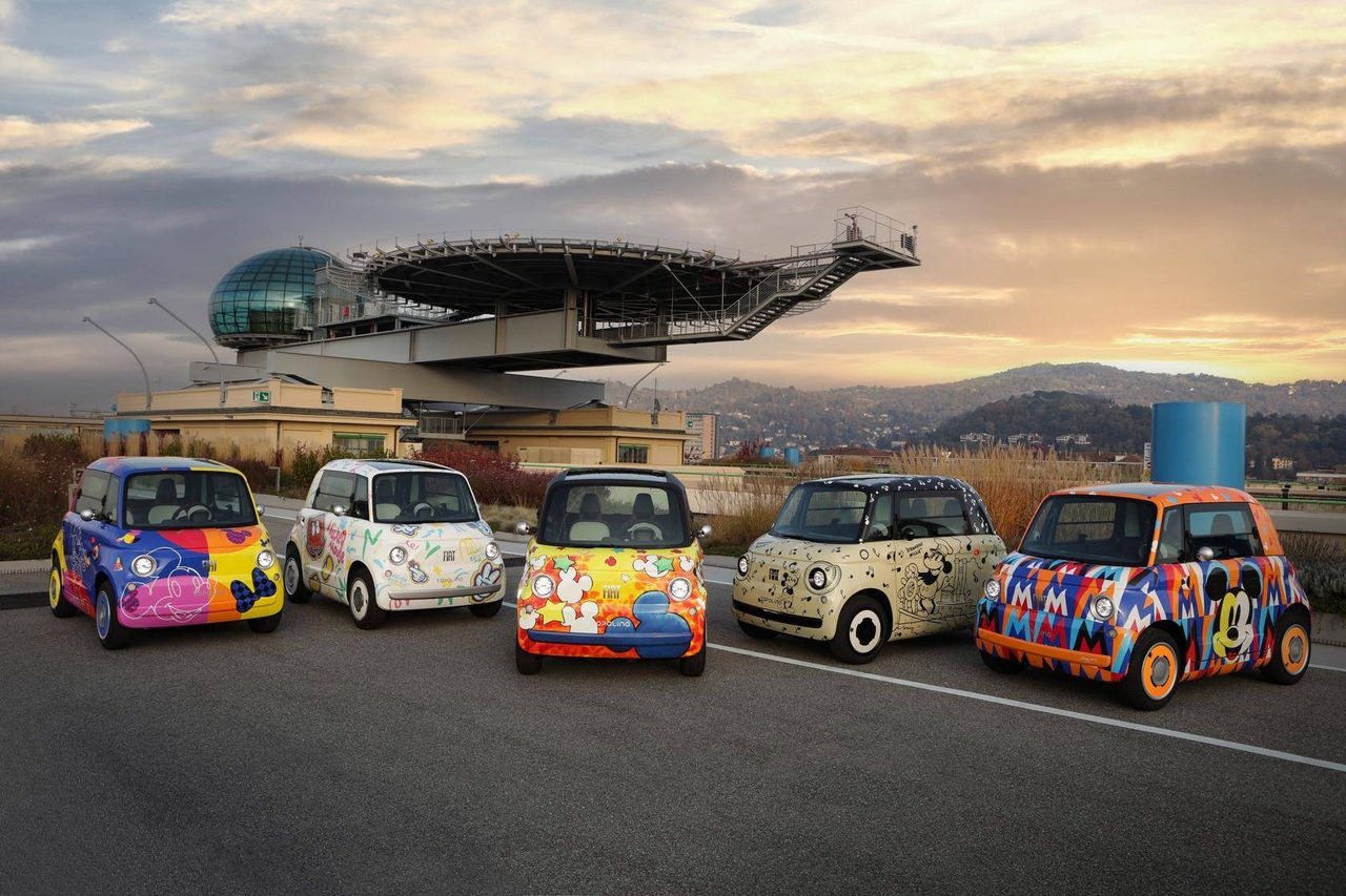 Fiat customizou 5 unidades do novo Topolino em homenagem ao famoso camundongo da Disney