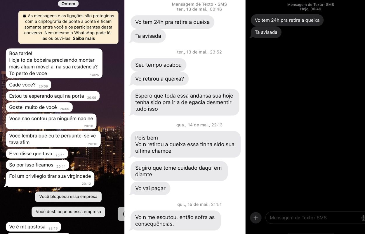 A vítima alega estar recebendo ameaças que começaram dias após o crime 