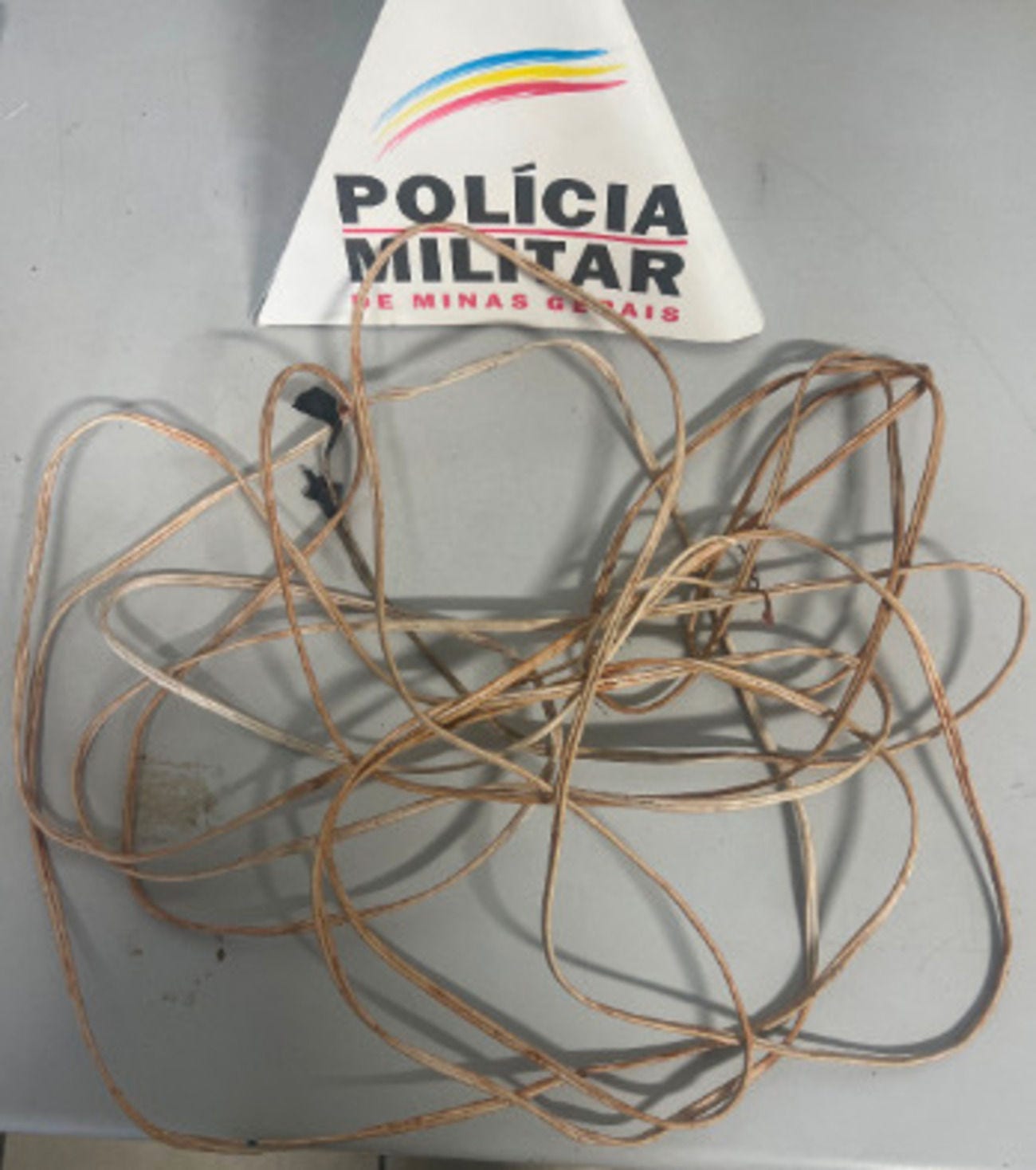 Durante a abordagem, foram encontrados dois cabos na mochila do homem