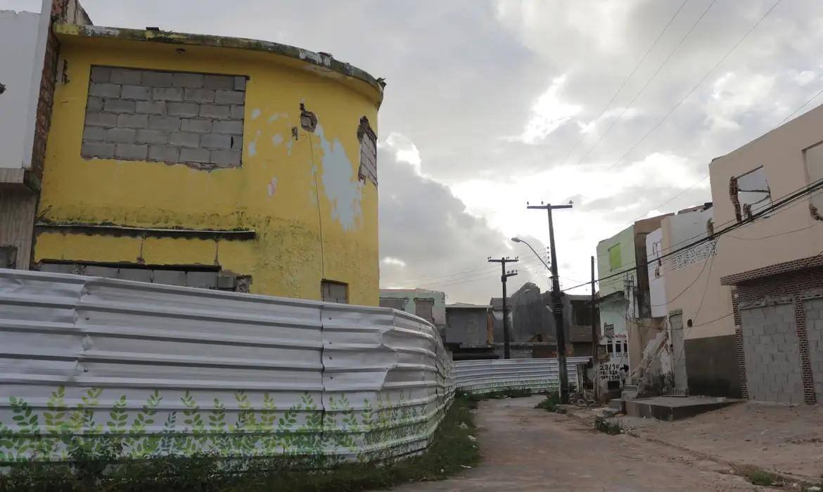 Área de Maceió em que moradores foram realocados por perigo de colapso