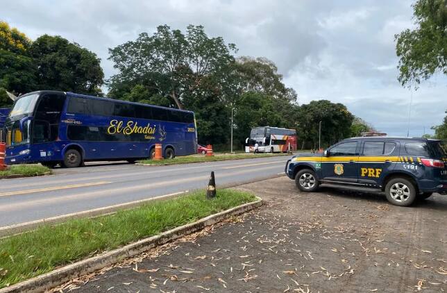 Ônibus levou manifestantes a Brasília