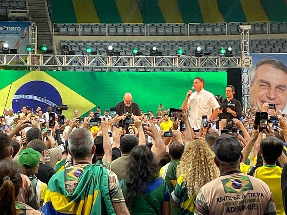 Presidente Jair Bolsonaro (PL) em discurso no lançamento da candidatura dele à reeleição