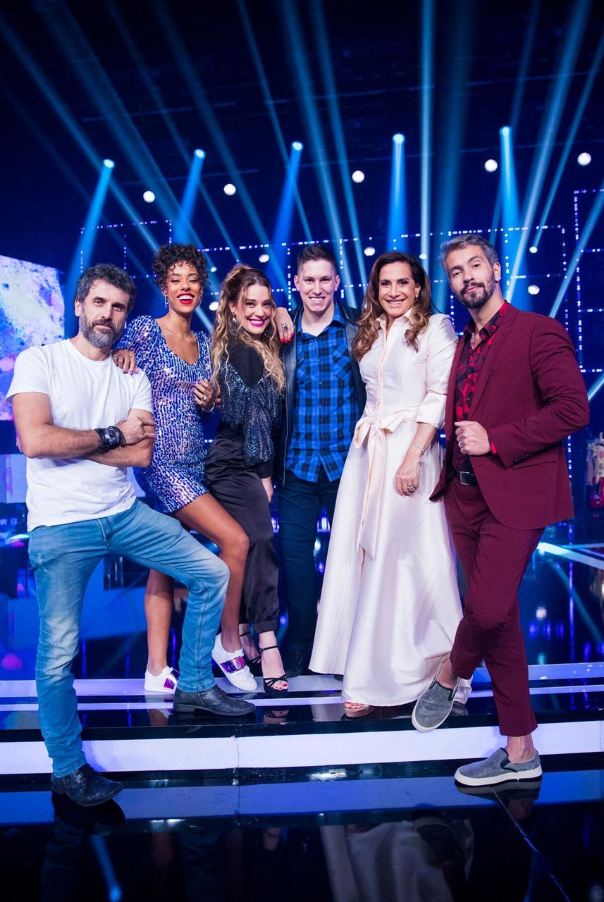 Os finalistas do Popstar: Eriberto Leão, Yara Charry, Helga Nemetik, Jakson Follmann, Totia Meireles e Danilo Vieira