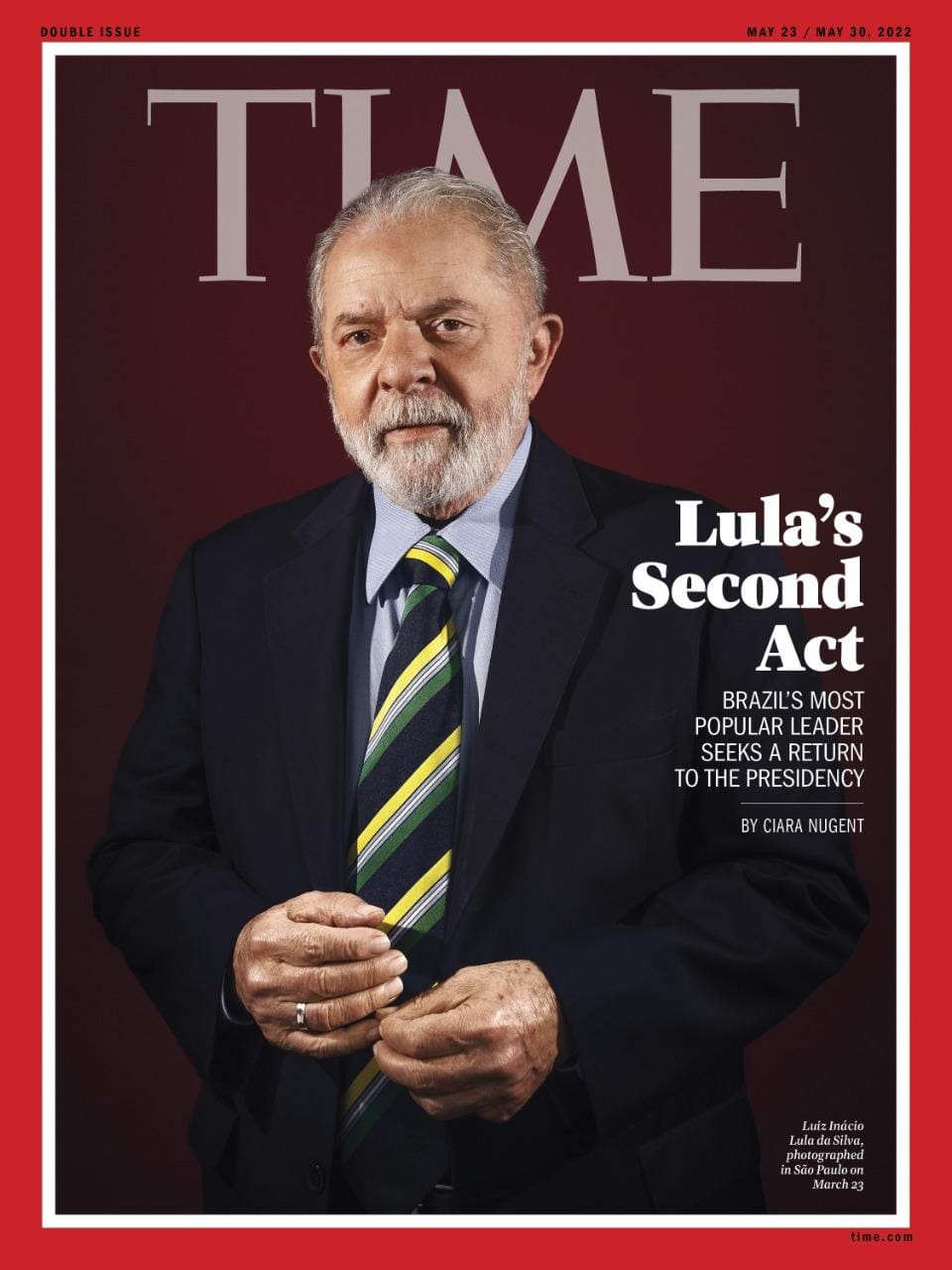 Entrevista com Lula estampa a edição de maio da revista Time