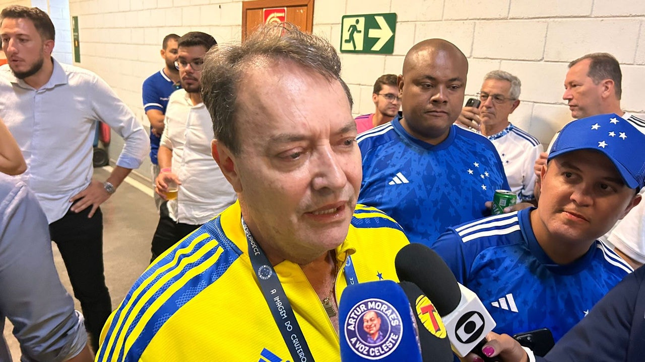 Pedro Lourenço, em coletiva para imprensa, após o jogo entre Cruzeiro e Unión La Calera 