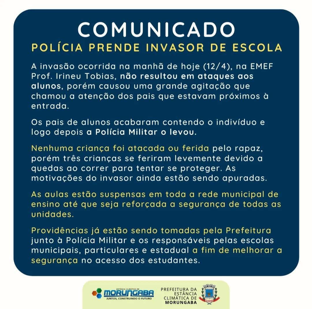 Comunicado da Prefeitura de Morungaba