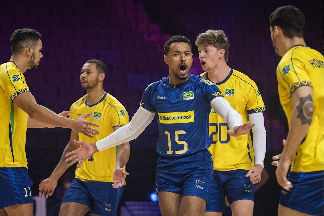 Brasil derrotou a China por 3 a 0 em Illinois, pela Liga das Nações masculina de Vôlei