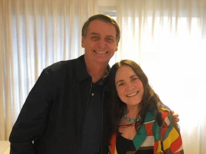 Bolsonaro e Regina Duarte
