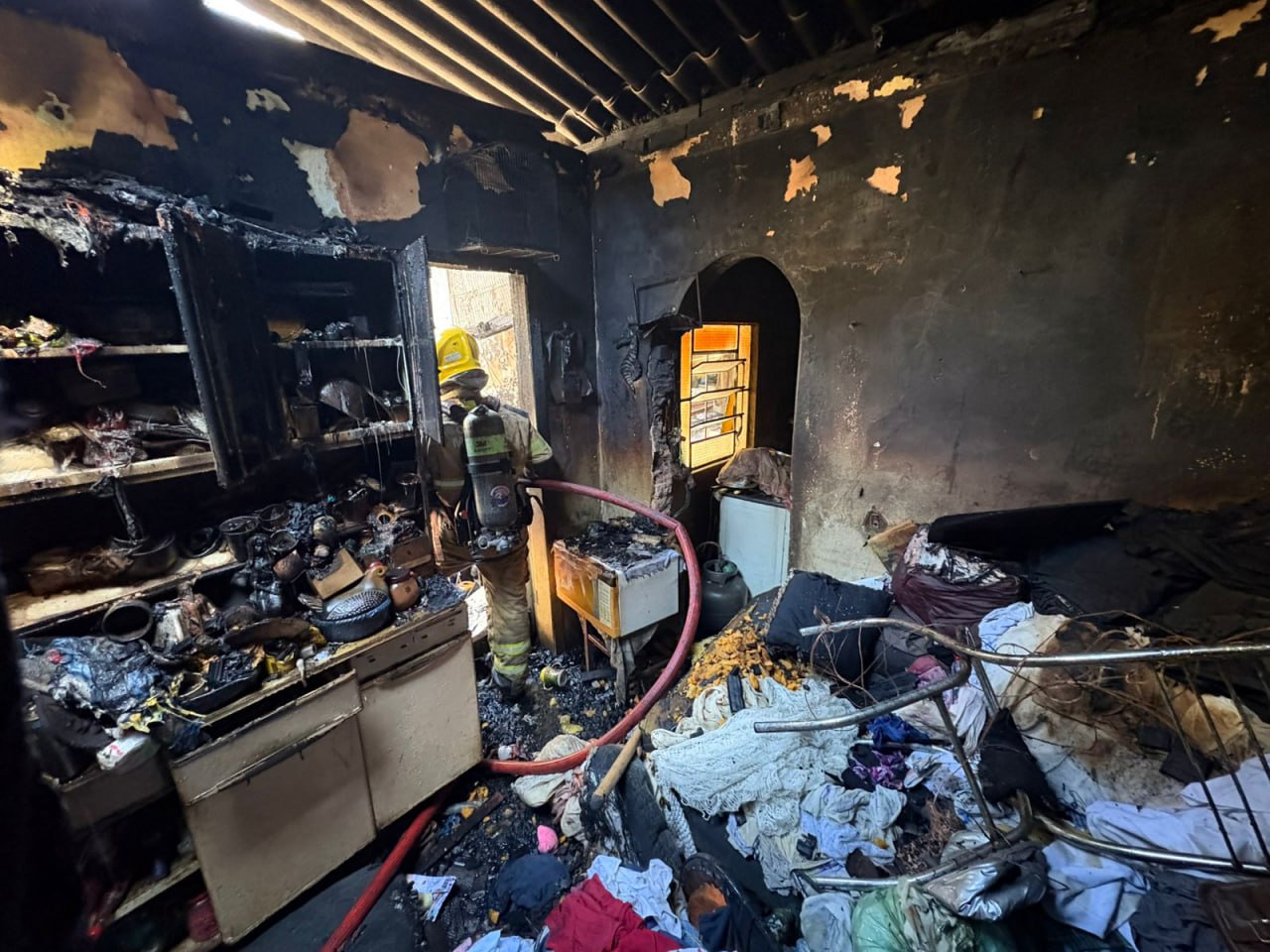 O incêndio ocorreu no bairro São Paulo, próximo ao Minas Shopping em Belo Horizonte