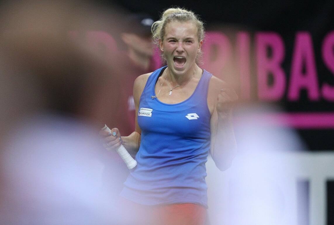 Tenista Katerina Siniakova venceu Sofia Kenin por 2 sets a 1, resultado que definiu o título da edição de 2018 da Fed Cup para República Checa