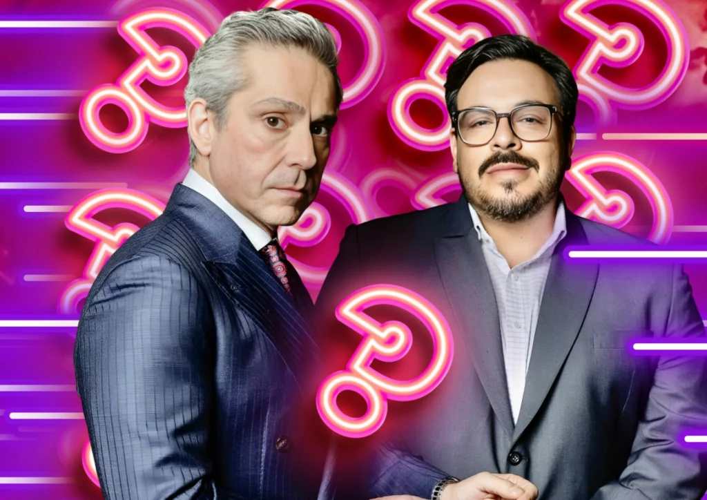 Marco Aurélio (Alexandre Nero) e Freitas (Luís Lobianco) em Vale Tudo