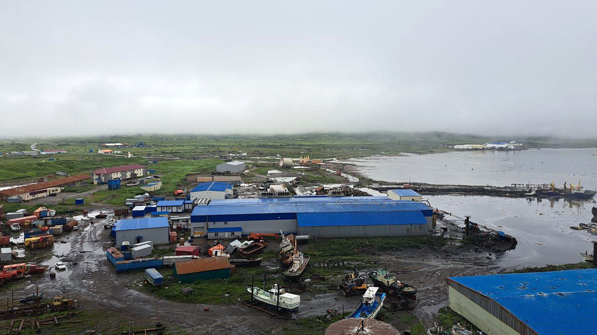 This handout picture released by the Sakhalin Region Government on July 30, 2025, shows the tsunami-hit Severo-Kurilsk on Paramushir island of Russia's northern Kuril islands. One of the strongest earthquakes ever recorded struck Russia's sparsely populated Far East early on July 30, causing tsunamis of up to four metres (12 feet) across the Pacific and sparking evacuations from Hawaii to Japan. (Photo by Handout / Russia's Sakhalin Region Government / AFP) / RESTRICTED TO EDITORIAL USE - MANDATORY CREDIT "AFP PHOTO / RUSSIA'S SAKHALIN REGION GOVERNMENT" - HANDOUT - NO MARKETING NO ADVERTISING CAMPAIGNS - DISTRIBUTED AS A SERVICE TO CLIENTS