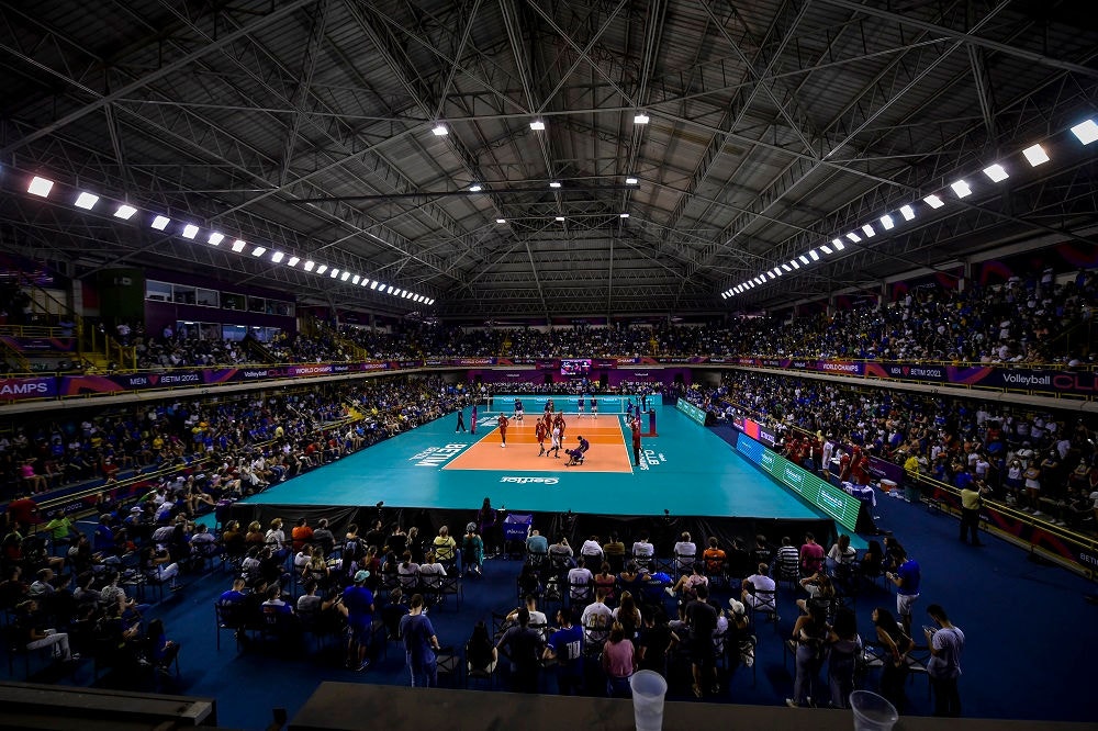 BETIM, MG, 11.12.2021: SADA CRUZEIRO X CIVITANOVA – partida valida pela final do Mundial de Clubes de Volei 2021, realizada no Ginásio Divino Braga, em Betim. (Fotos: Joao Guilherme / Agencia i7 e Pedro Vilela / Agencia i7)