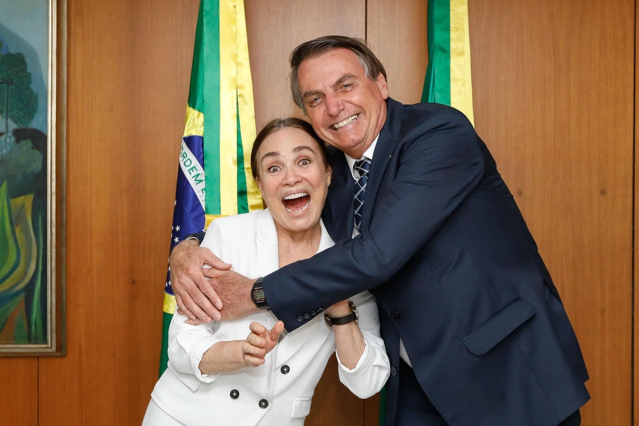 A atriz Regina Duarte foi secretária de cultura de Jair Bolsonaro entre março e maio de 2020