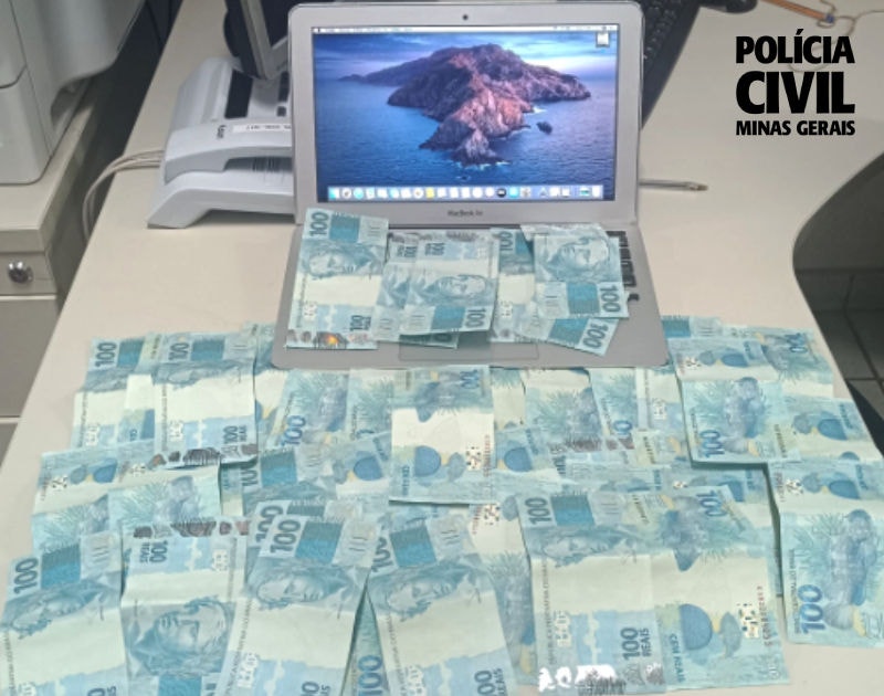 Na casa do suspeito, foi encontrado R$ 3,7 mil em notas falsas 