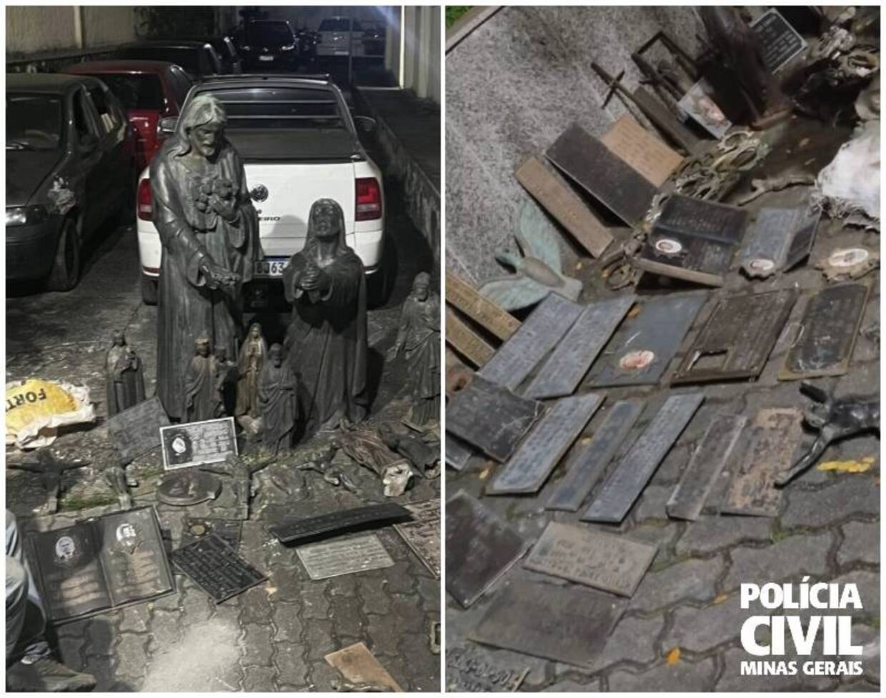 Parte das peças foram recuperadas em um caminhão a caminho do Rio de Janeiro