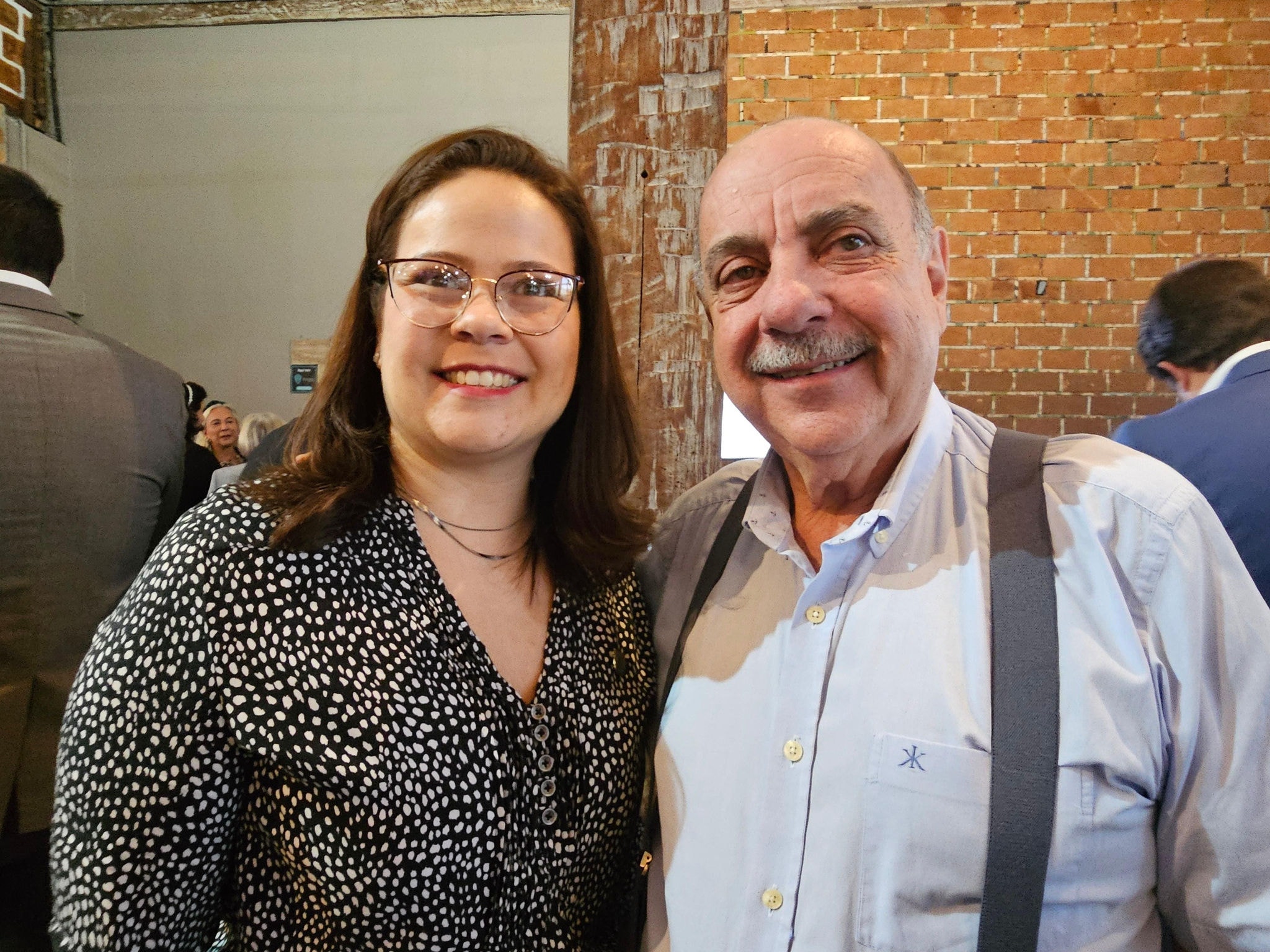 Kátia Andrade, diretora de marketing do Supermercados BH, com o prefeito de Belo Horizonte, Fuad Noman, que fez palestra no Conexão Empresarial, no Espaço Meet.