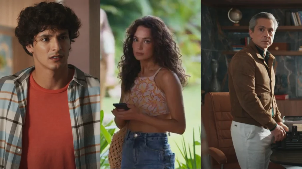 Tiago (Pedro Waddington), Vera (Fernanda Marques) e Marco Aurélio (Alexandre Nero) de Vale Tudo
