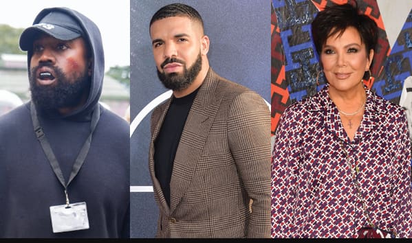Kanye West diz que Kris Jenner já teve affair com Drake