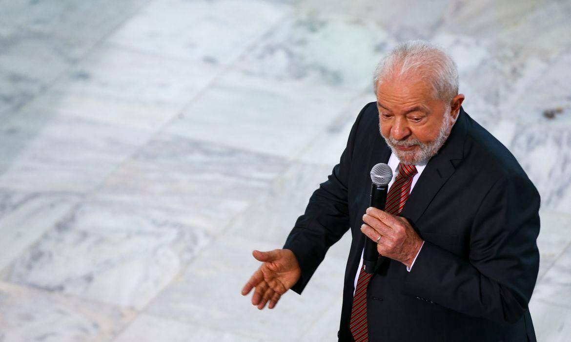 Na imagem, o presidente da República, Luiz Inácio Lula da Silva (PT), durante evento no Planalto