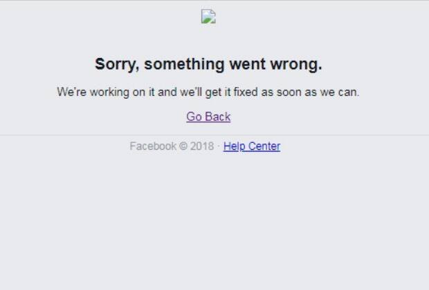 Facebook está fora do ar