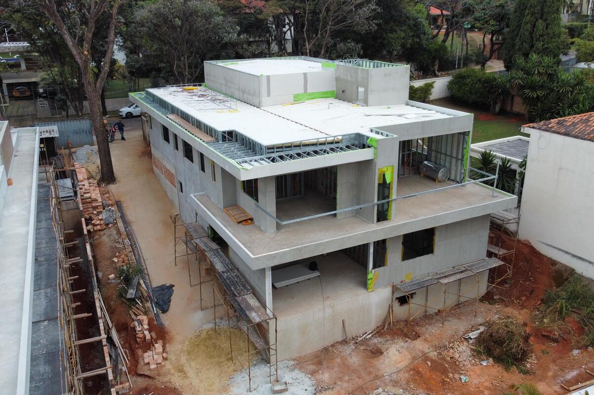 Casa em construção na região da Pampulha