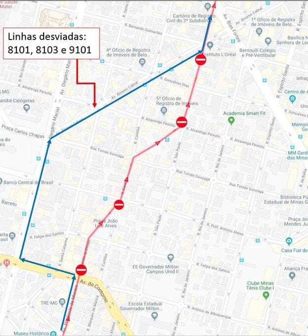 Ruas interditadas provocam mudanças