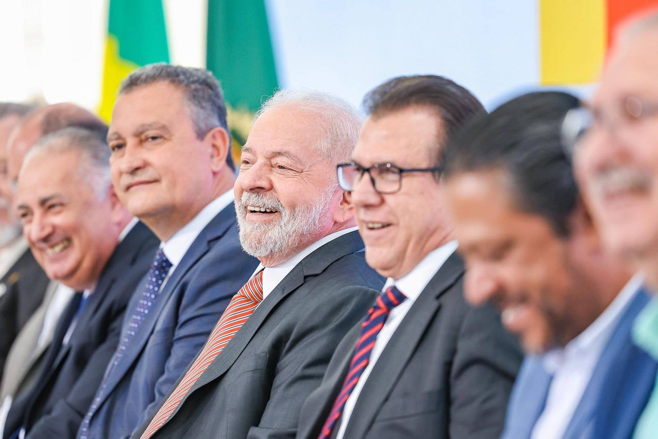 Presidente Lula durante encontro com centrais sindicais no Palácio do Planalto no dia 16 de janeiro