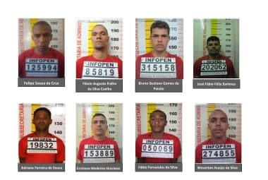 Os oito detentos que fugiram da Nelson Hungria, em Contagem