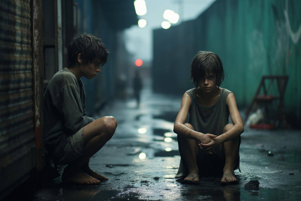 Crianças em situação de trabalho infantil - Imagem Ilustrativa