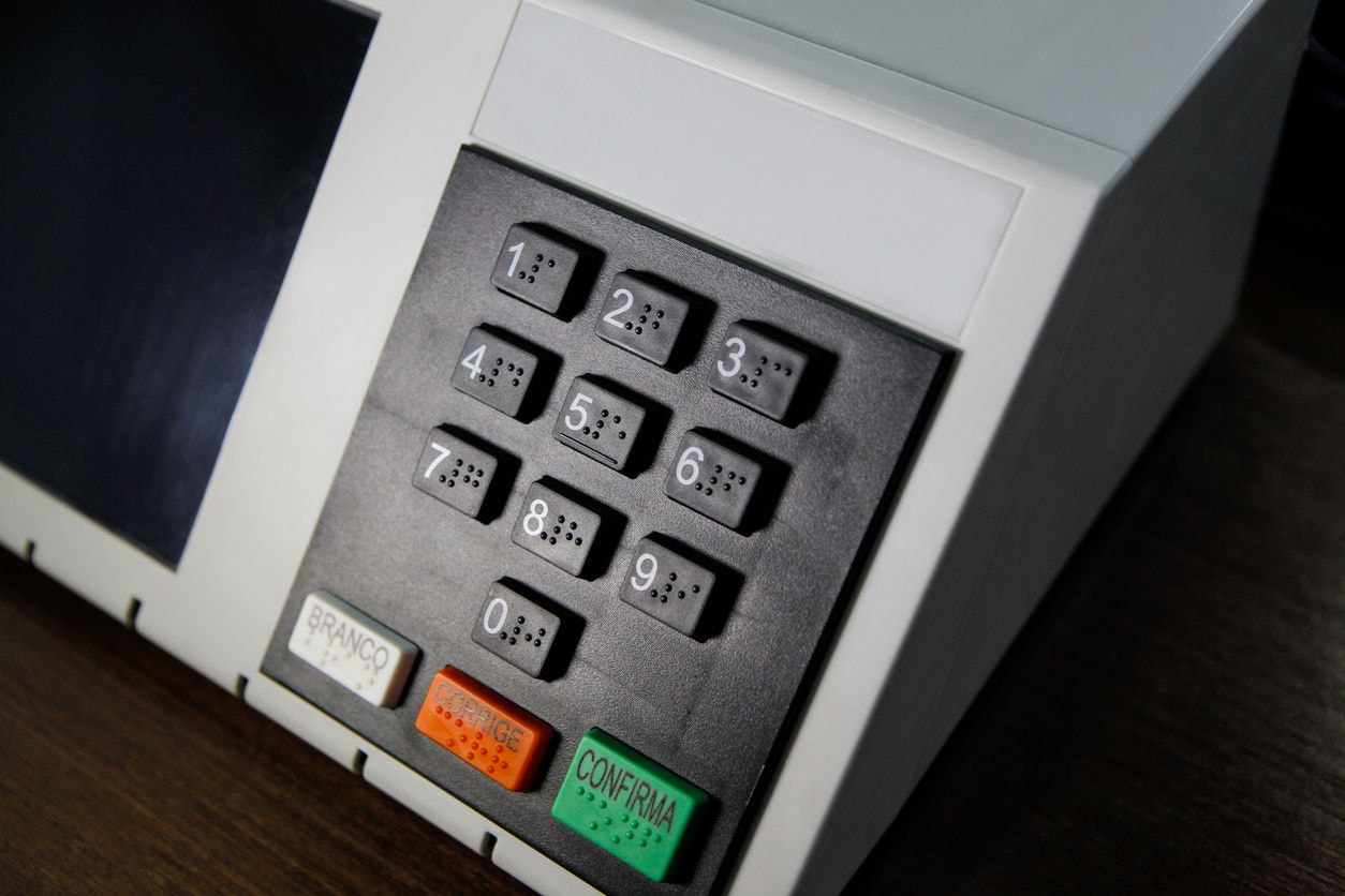 New electronic urn used to vote in elections in Brazil.