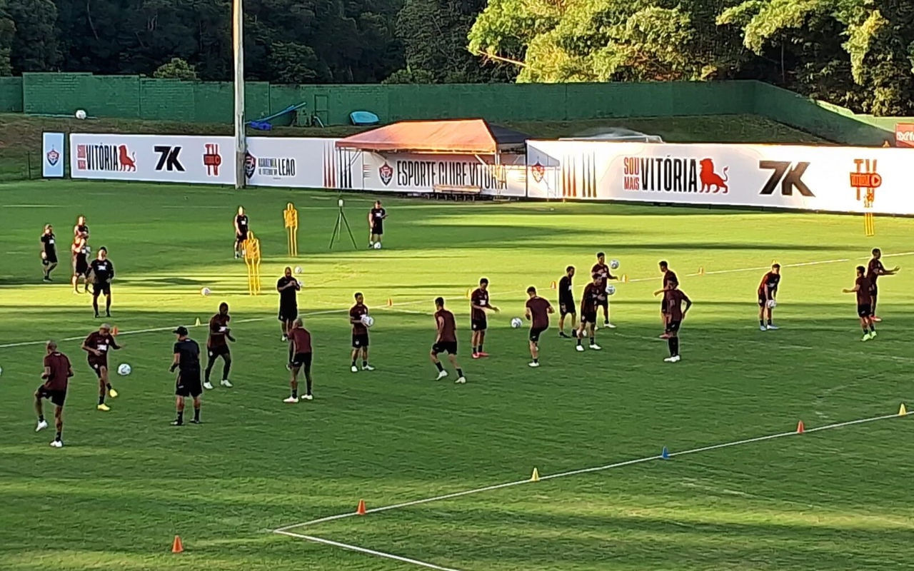 Jogadores do Vitória treinam na Toca do Leão (Foto: Rafael do Carmo / Lance!)