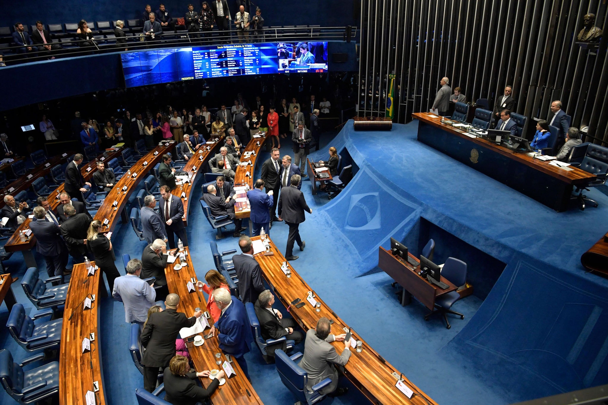Plenário do Senado durante a votação da reforma tributária