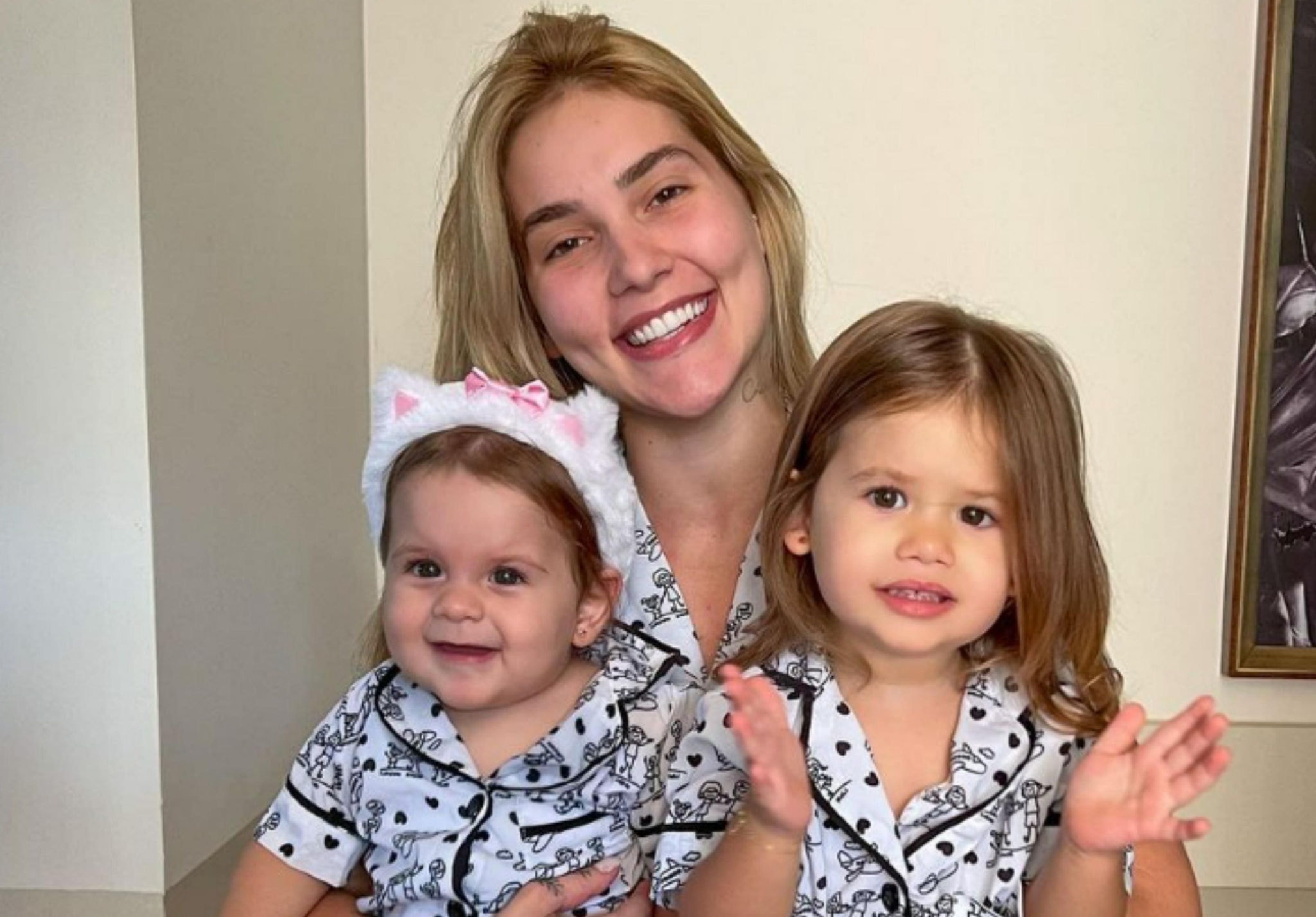 Virgínia Fonseca e filhas, Maria Flor e Maria Alice