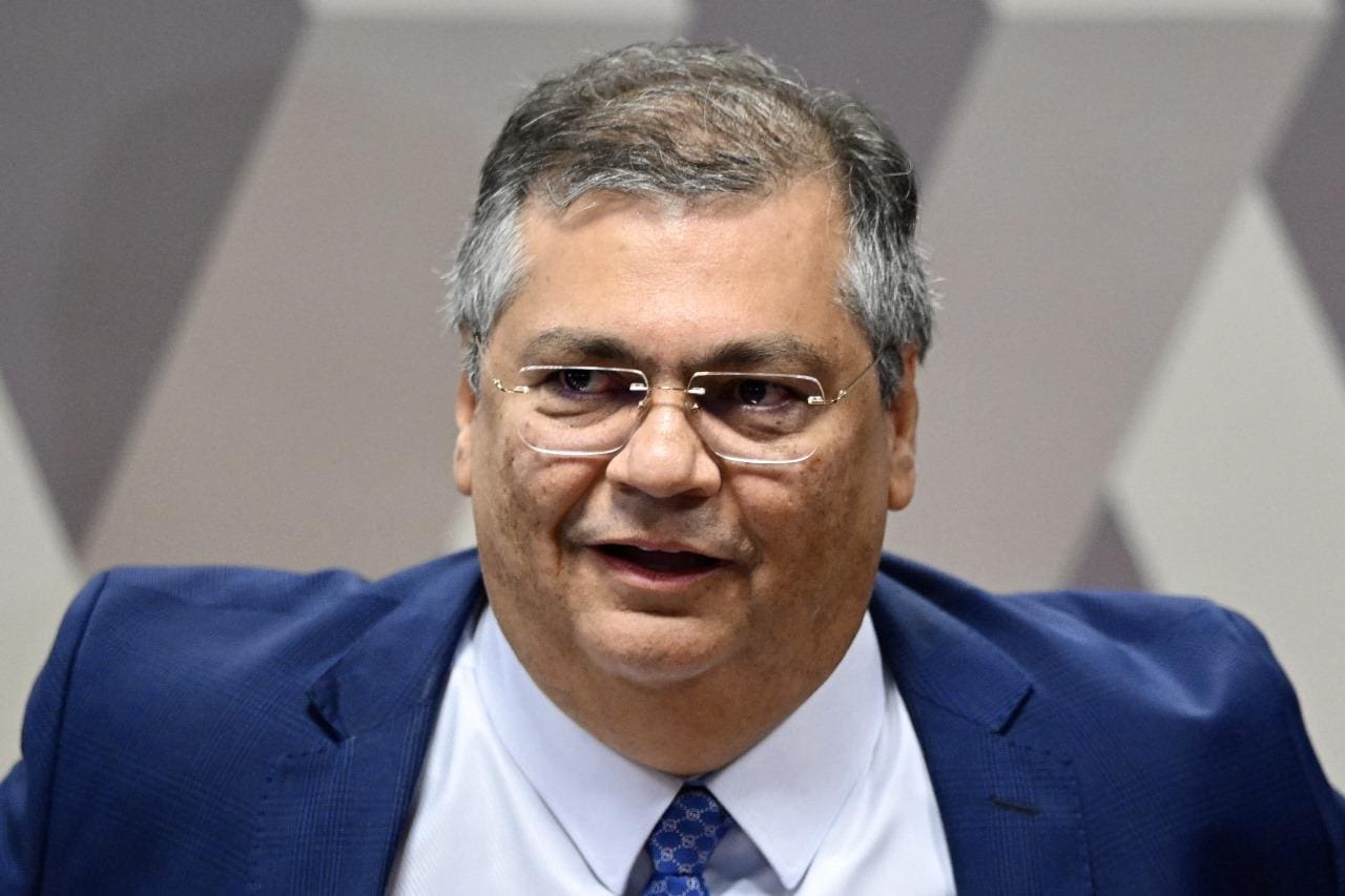 O ministro Flávio Dino, indicado ao STF, durante inquirição na CCJ do Senado